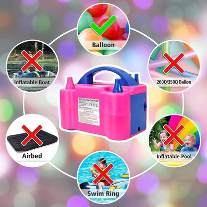Electric Balloon Pump with Dual Nozzle & 2 Tying Tools | 110V 600W Portable - Image 6