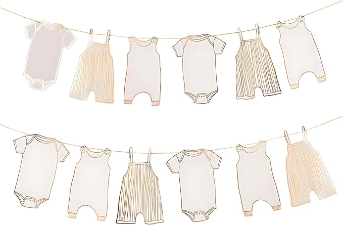 Neutral Baby Shower Bunting by ELEFOCUS