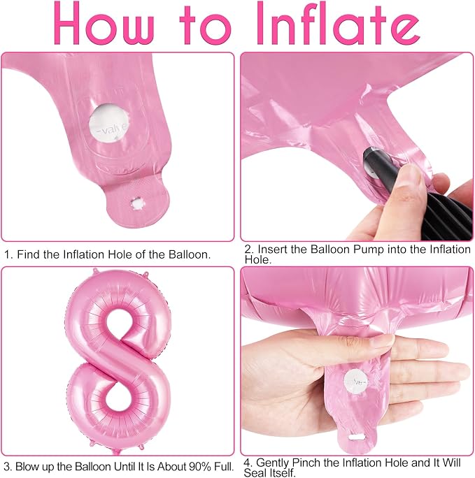 Pink Number 18 Balloon, 40 Inch Big Large Foil Helium Number Balloons, Giant - Image 7