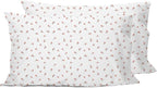 Sunflower King Pillowcases Set of 2, 100% Cotton King Size Pillow Cases 2, 20×40 inches Pink Posy, Soft and Breathable