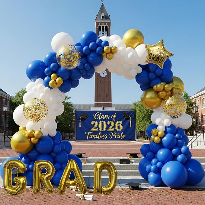 Graduation Balloon Arch Kit, 1 Foil Star, 5 Confetti Balloons, Grad Prom College - Image 4