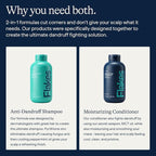 Flakes Anti Dandruff Shampoo and Conditioner Set | Dry, Flaky, & Itchy Scalp Shampoo | Sulfate & Paraben Free for Healthy Hair | Hydrating Shampoo and Moisturizing Conditioner for Scalp Care | 9 fl oz