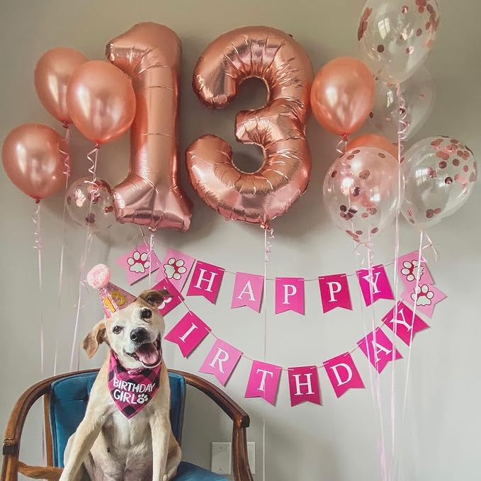 80th Birthday Balloons Rose Gold - Image 4