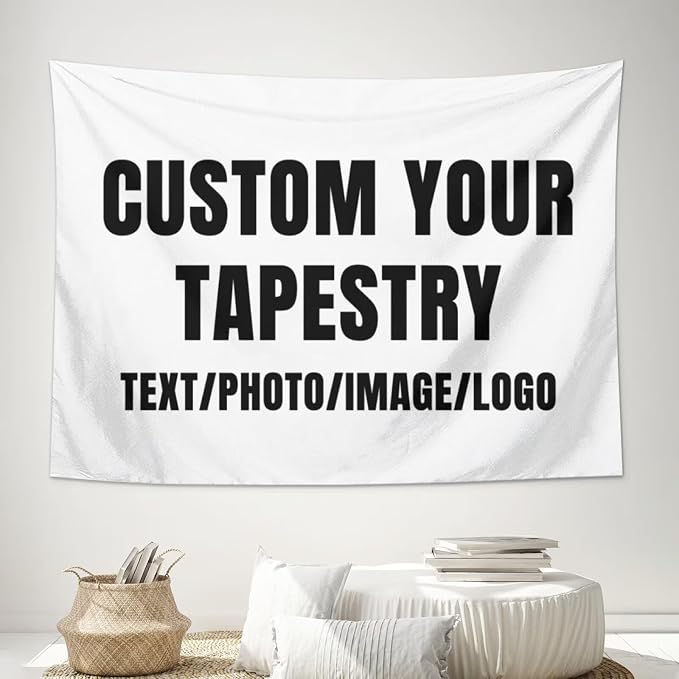 Personalized Tapestry Custom Tapestry Upload Images Banners and Signs Customize by Custom