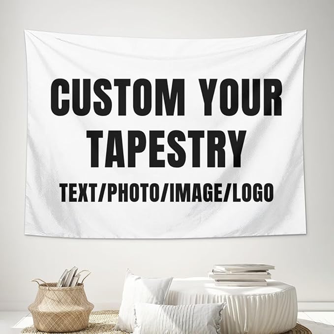Personalized Tapestry Custom Tapestry Upload Images Banners and Signs Customize by Custom