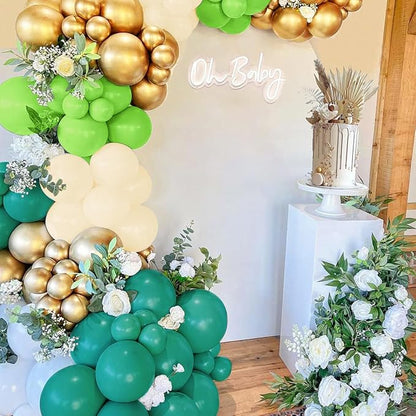Green White Balloon Arch Kit - Image 4
