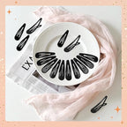 2 Inch Black Hair Clips Barrettes Metal Snap Clips for Women Durable Water Drop Ideal Hair Accessories for Hairdressing Wedding and Everyday Use 20 pcs