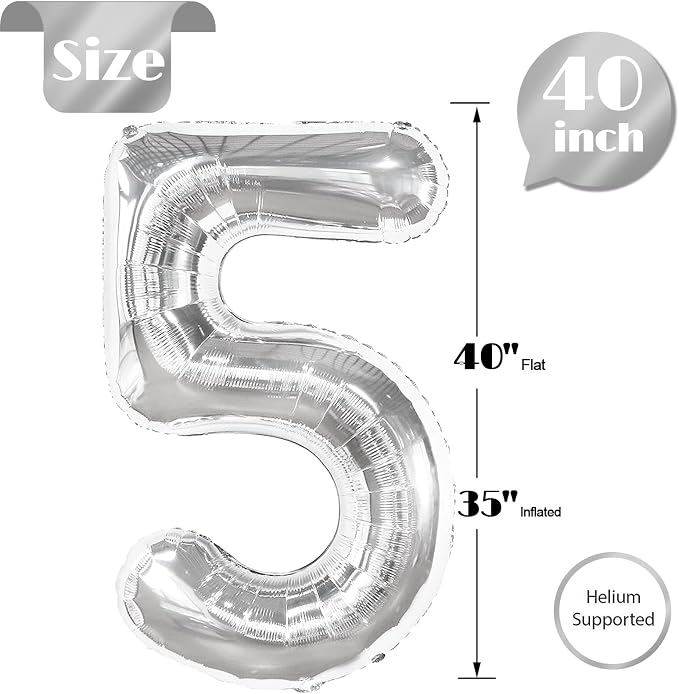 Sliver 5 Balloon - Image 4