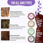 DEL SUR Hair Repair Shampoo and Conditioner Set | 16 fl oz Each | with Camellia Japonica, Amino Acids, Biotin & Argan Oil | Moisturizing Strength & Damage Repair for Dry, Damaged Hair