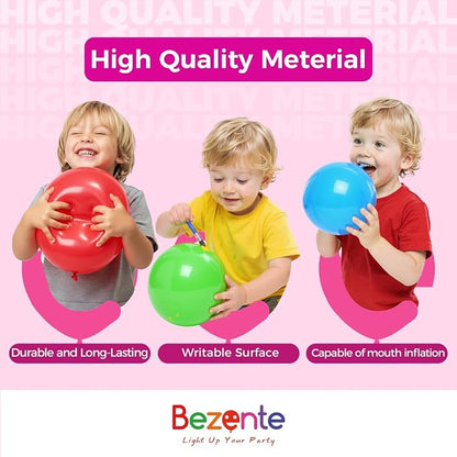 Bezente Pastel Pink Latex Matte Party Balloons 150 Pack 5 inch Small | Light - Image 5