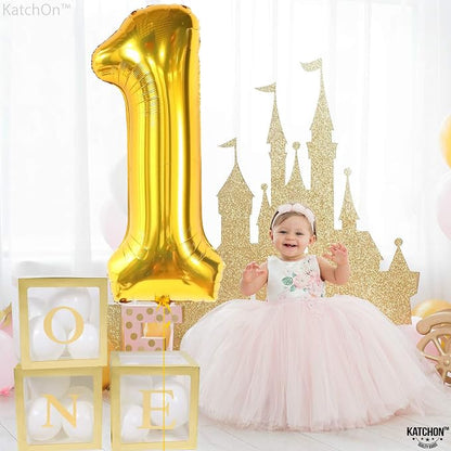 KatchOn, Happy Birthday Number Balloon | Large Mylar Gold Number Balloons - Image 7