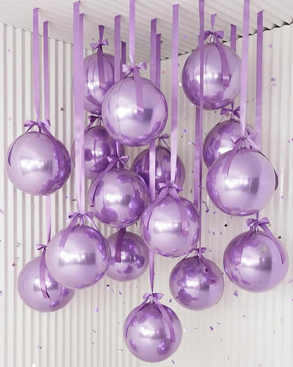 Jenaai 30 Set Round Foil Balloons Bulk 22 Inch 4d Metallic Giant Balloons Set by Jenaai