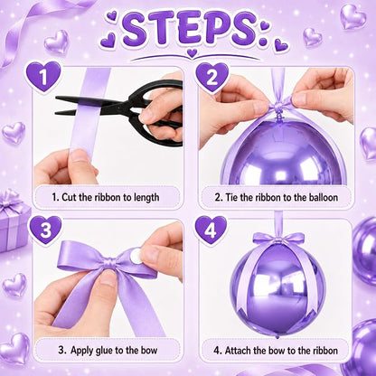 Purple Round Foil Balloons - Image 3