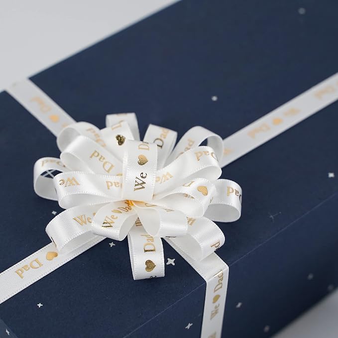 Happy Father's Day Ribbon Fathers Day Decorations Gift Box Wrapping Paper Decor - Image 6