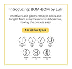 BOM BOM 2 Unit Kit, Wet And Dry Vented Detangling Hair Brush For All Hair Types, Light Weight Hairbrush, Scalp Massage Brush (Pink blue yellow)