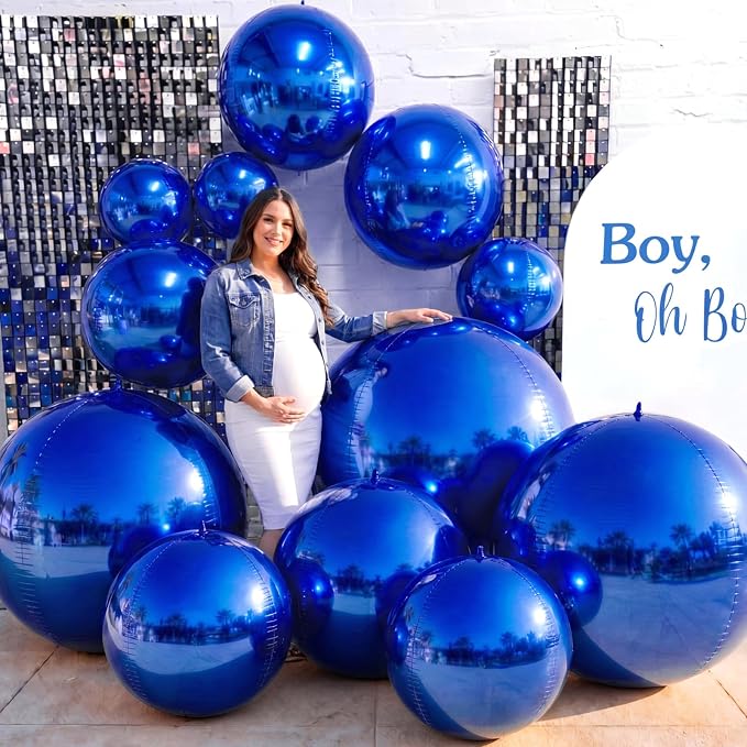 6 Pcs Giant Metallic Party Balloons, Birthday Wedding Bridal Baby Shower Party by Unknown