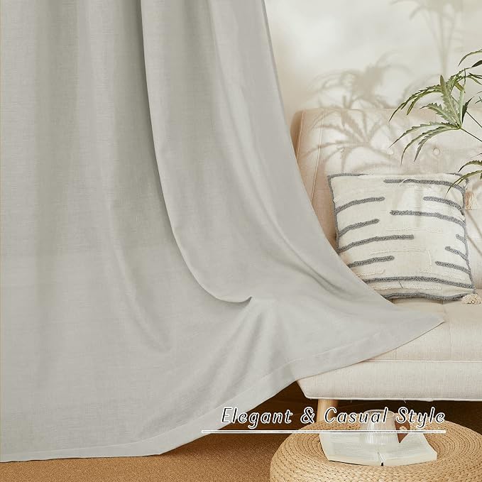 NICETOWN Linen Curtains 96 inches Long - Image 6
