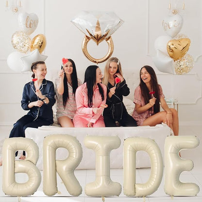 Cream D Letter Balloons, 40 Inch Letter D Balloon Beige, Helium Custom Letter - Image 7
