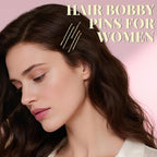 415pcs Bobby Pins Hair Pins Set, IKOCO 200pcs U Shaped Pins & Elastic Hair Ties for Women with Hair Net, Gold