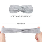 DRESHOW 8 Pack Knotted Headbands for Women Criss Cross Head Wrap Non Slip Boho Headband Twisted Elastic Hair Accessories