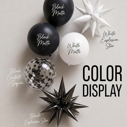 Black and White Balloons Arch Kit - Image 4
