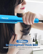 Nano Titanium 1.7" Wide Flat Iron for All Hair - Straightener with 5 Temps and Dual Voltage