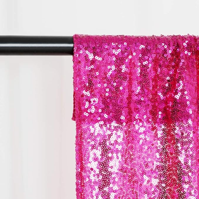 Sequin Backdrop Hot Pink 8ft x 8ft Glitter Photo Booth Backdrop | Sequin Photo - Image 7