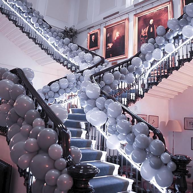 PartyWoo Dusty Blue Balloons 127pcs Slate Blue Boho Neutral Color | 36 18 12 10 - Image 7