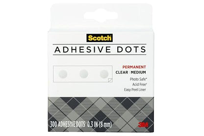 Scotch Adhesive Dots, 0.3 inches, 300 Dots/Pack, Easy Dispensing, Photo-Safe - Image 2