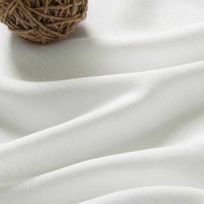 Ivory Linen Back Tab Curtains 94 Inch Length - Image 5
