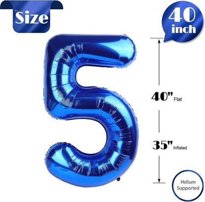 Navy Blue 5 Balloon - Image 6
