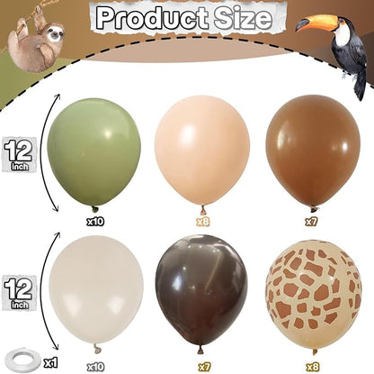 Sage Green and Brown Fall Balloons - Image 2