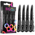 Framar Black Hair Clips Metal - Professional Hair Clip For Styling, Hair Clips For Women Styling, Metal Clips For Hair, Extra Strong With No Slip - 4 Pack