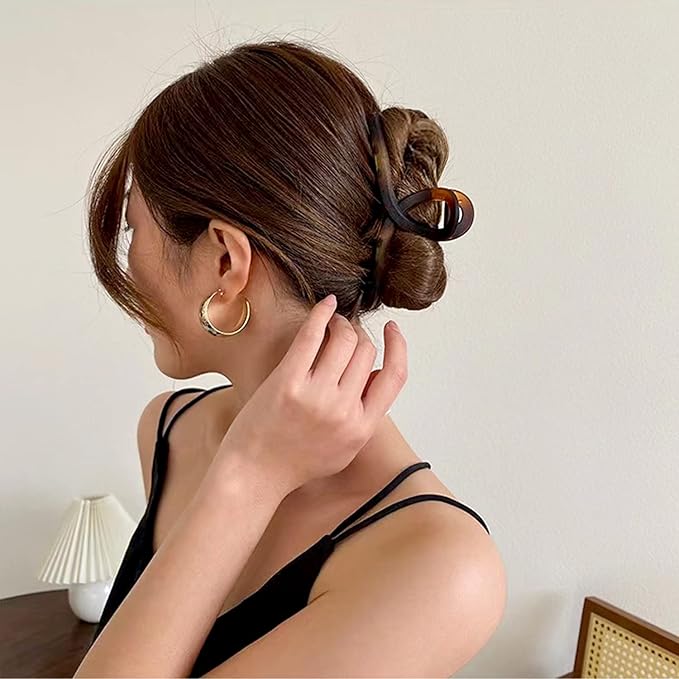 Large Hair Claw Clips Big Butterfly Hair Clips for Women Gradient Matte 5.11" Large Claw Clip Oversize Hair Clip for Women and Girls Hair Accessories for Long Thick Hair 4 Pcs