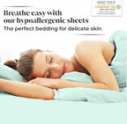 Luxury Bamboo Market |King Envelope Pillowcase Set | 100% Viscose Made from Bamboo | Organically Grown | Ultra Soft | Cooling | 2pcs [Coastal Green]