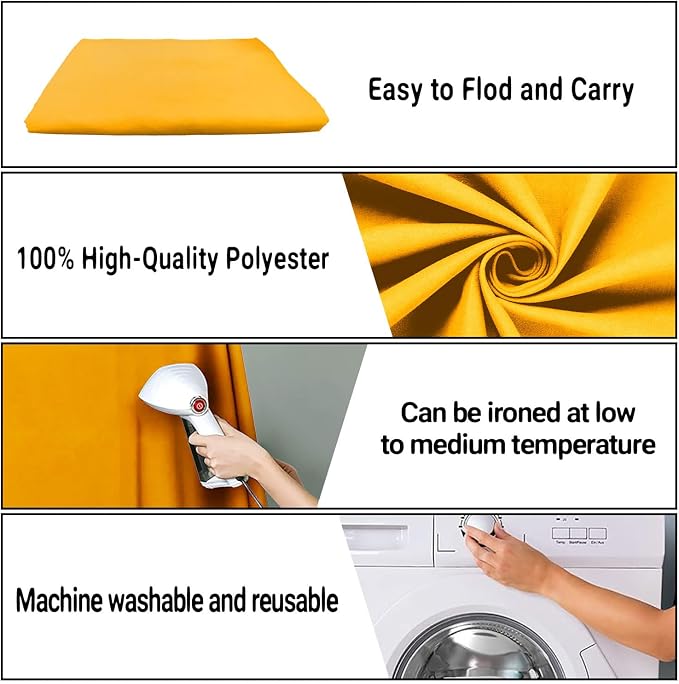 Yellow Photography Backdrop for Photoshoot, Fabric 6x9ft | Polyester Studio - Image 7