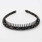 Fashion floral teeth Headbands comb Hair Accessories Non-slip Hair bands Soft Comfy Hair Hoop for Women/Girl(4 color)