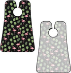 Beard Bib with 3 Suction Cups, Non-Stick Waterproof Hair Catcher Apron, Men's Shaving Essential for Grooming, Tropical Palm Tree Leaves Banana Green Leaf Cute Retro Flamingo Shave Bib