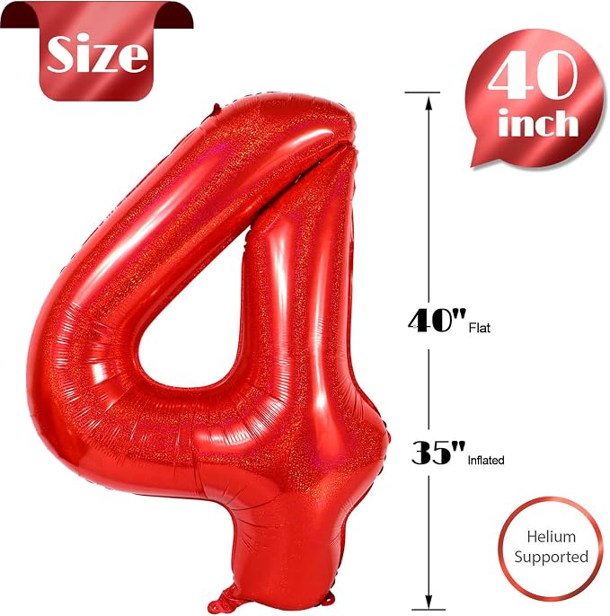 Laser Red 4 Balloon - Image 5