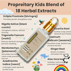 REVATOLOGY Kids & Babies Leave-In Growth & Conditioning Serum (Made in USA) Hair Growth Product with 30 Botanicals | Anti-Dandruff & Anti-Frizz for Curly/Thin/Thick Hair | Chemical & Cruelty-Free