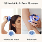COMFIER N Cordless Scalp Massager with 3 kneading Modes,8 Claws, Christmas Gift for Women,Waterproof Head Massage for Deep Cleansing,Head Scratcher,Body Massager,Cat Massage