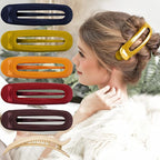 RC ROCHE 6 Pcs Flat Claw Hair Clips for Women Alligator French Barrette Long Thick Hair Duckbill Curved No Slip Grip Lay Flat Side Slide Firm Classic Styling, Large Classic Multicolor