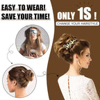 HMD Tousled Updo Messy Bun Hair Piece Hair Extension Ponytail With Elastic Rubber Band Updo Bun Synthetic Hairpieces for Women