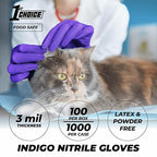 1st Choice Safety Indigo Nitrile 4 Mil Thick Disposable Gloves Large Case of 1000 Exam Medical Latex Free Indigo Large