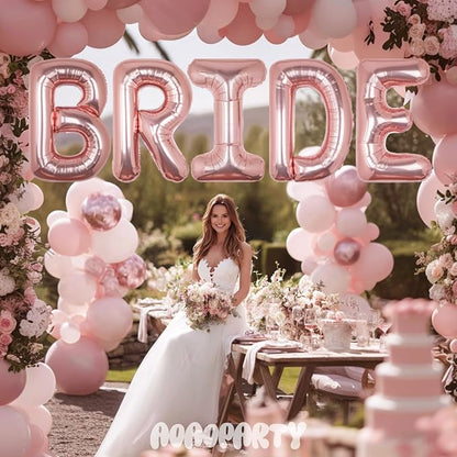 Letter Balloons Rose Gold 40 Inch M Large Big Foil Mylar Balloon | - Image 3