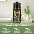 3 in 1 Hair Dye Shampoo for Gray Hair, 16.9 Fl Oz (Chestnut Brown for Men & Women)