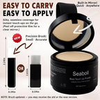 Root Touch Up Hair Color Powder-Instant, Stain-Proof Hairline Shadow Powder for Gray Hair Cover Up & Root Cover Up, Scalp Concealer for Thinning Hair Bald Spot, Beard Filler, Women&Men, Light Blonde