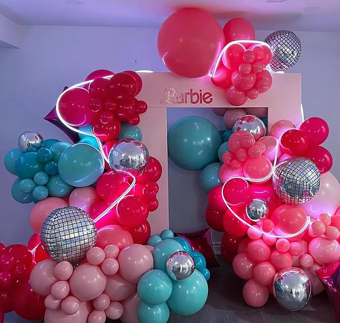 Pastel Teal Blue Balloons 18 Inch 24 Pack Matte Helium Latex Round Balloons - Image 5