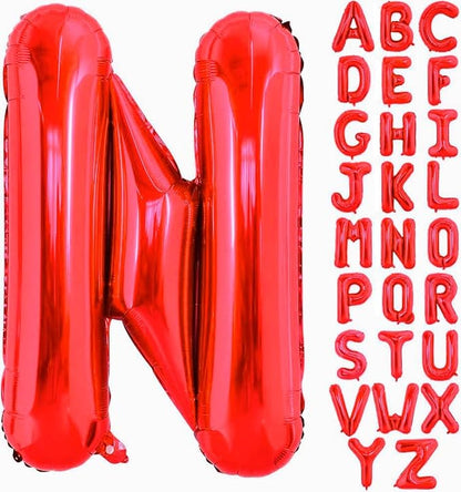 Red Letter N Balloons, N Balloon 40 Inch N Balloons Letter by BBPOOL