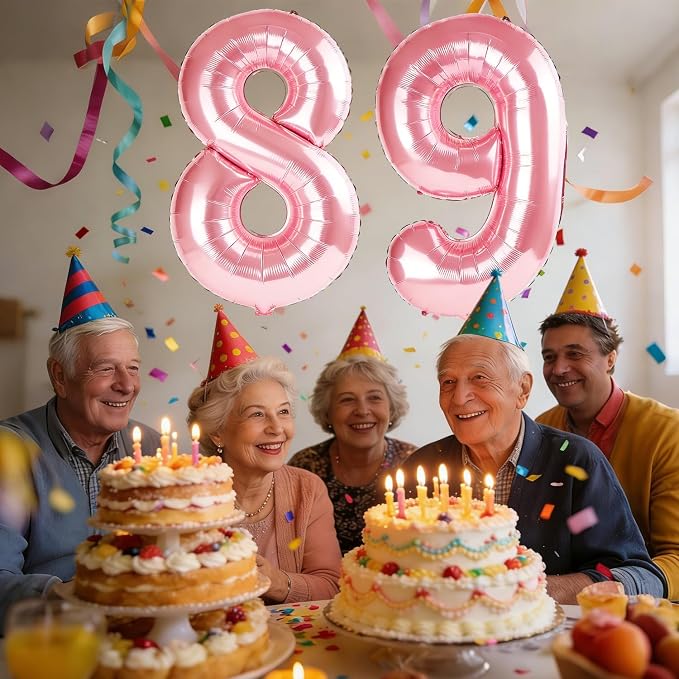 40 Inch Number 89 Balloons for 89th Birthday Party Decorations, 0-100 Jewelry - Image 2